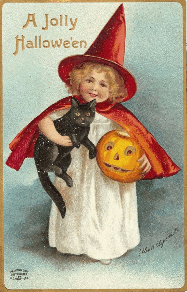 Vintage Halloween Postcard by Ellen Clapsaddle