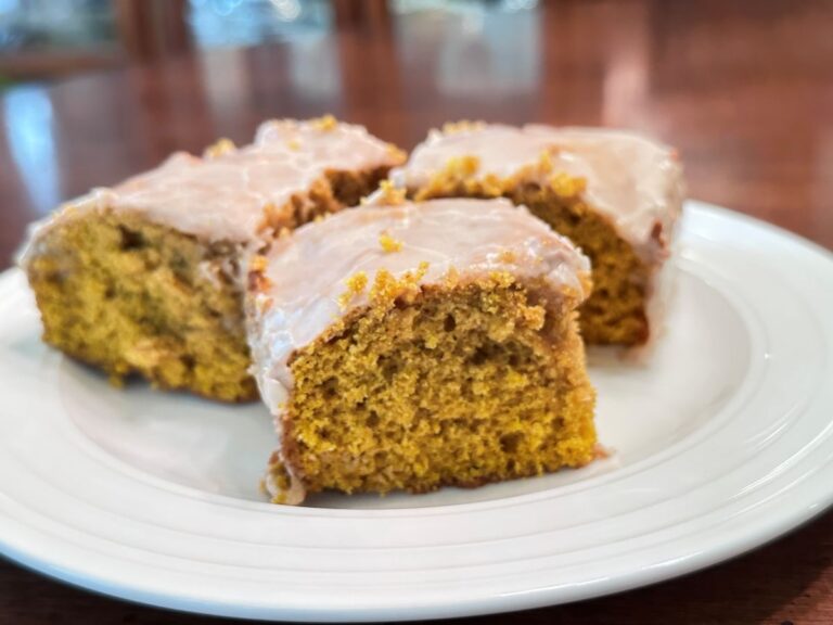 Easy Glazed Pumpkin Cake Squares