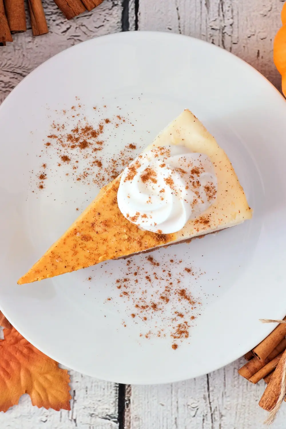 Pumpkin Cheesecake With Sour Cream Topping