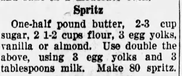 1923 recipe for spritz
