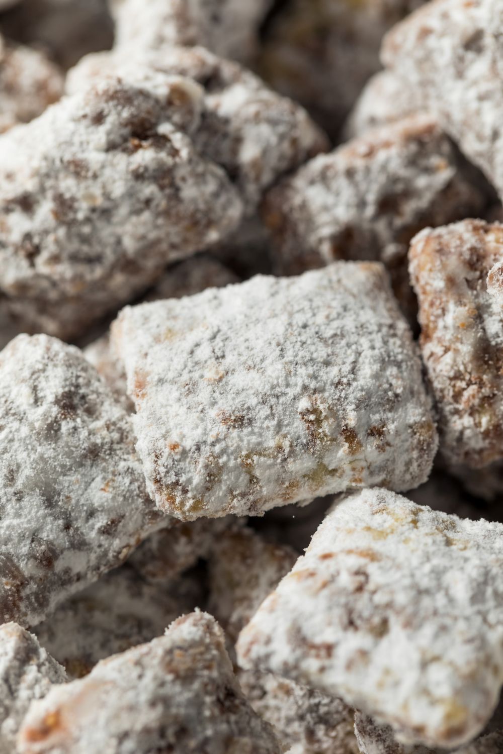 Close-up of puppy chow snack mix