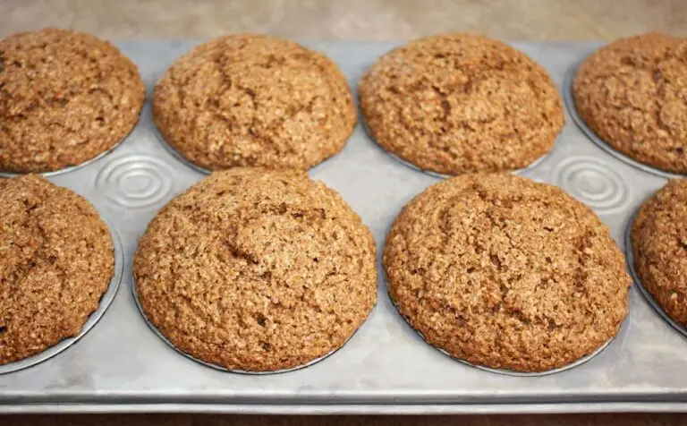 Fresh baked easy bran flakes muffins
