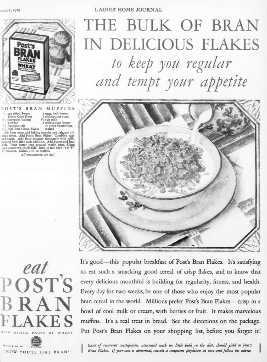 1929 Ladies Home Journal Bran Flakes Muffins Recipe