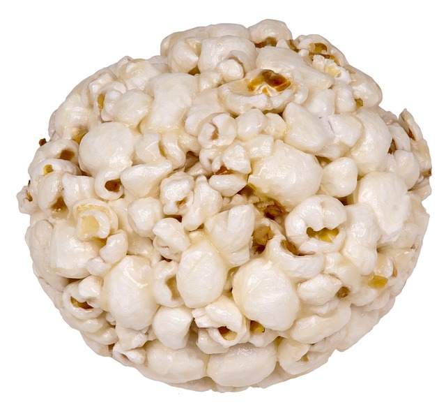White popcorn ball