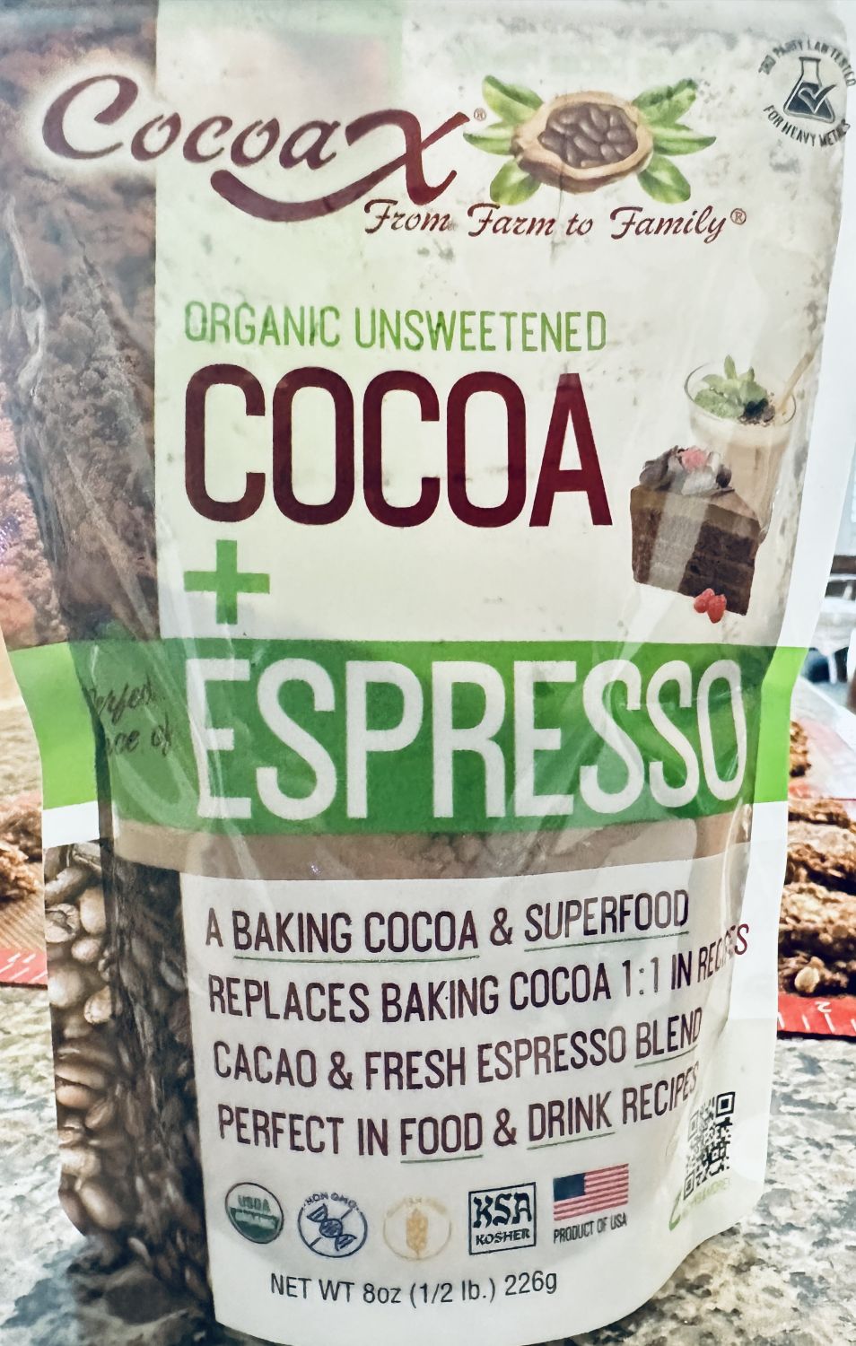 Cocoa + Espresso can replace baking cocoa 1:1