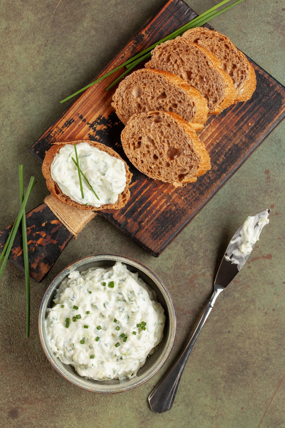 benedictine sandwich spread on pumpernickel bread